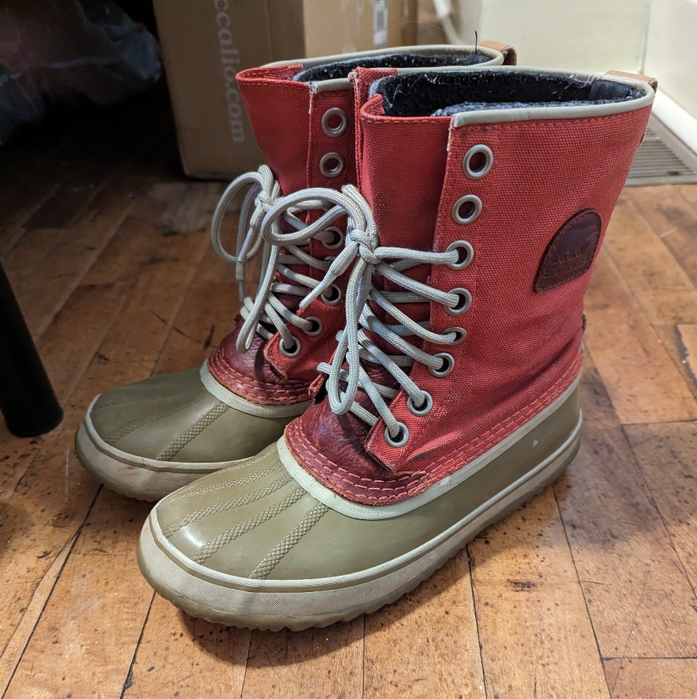Sorel Waterproof Red Winter Boots